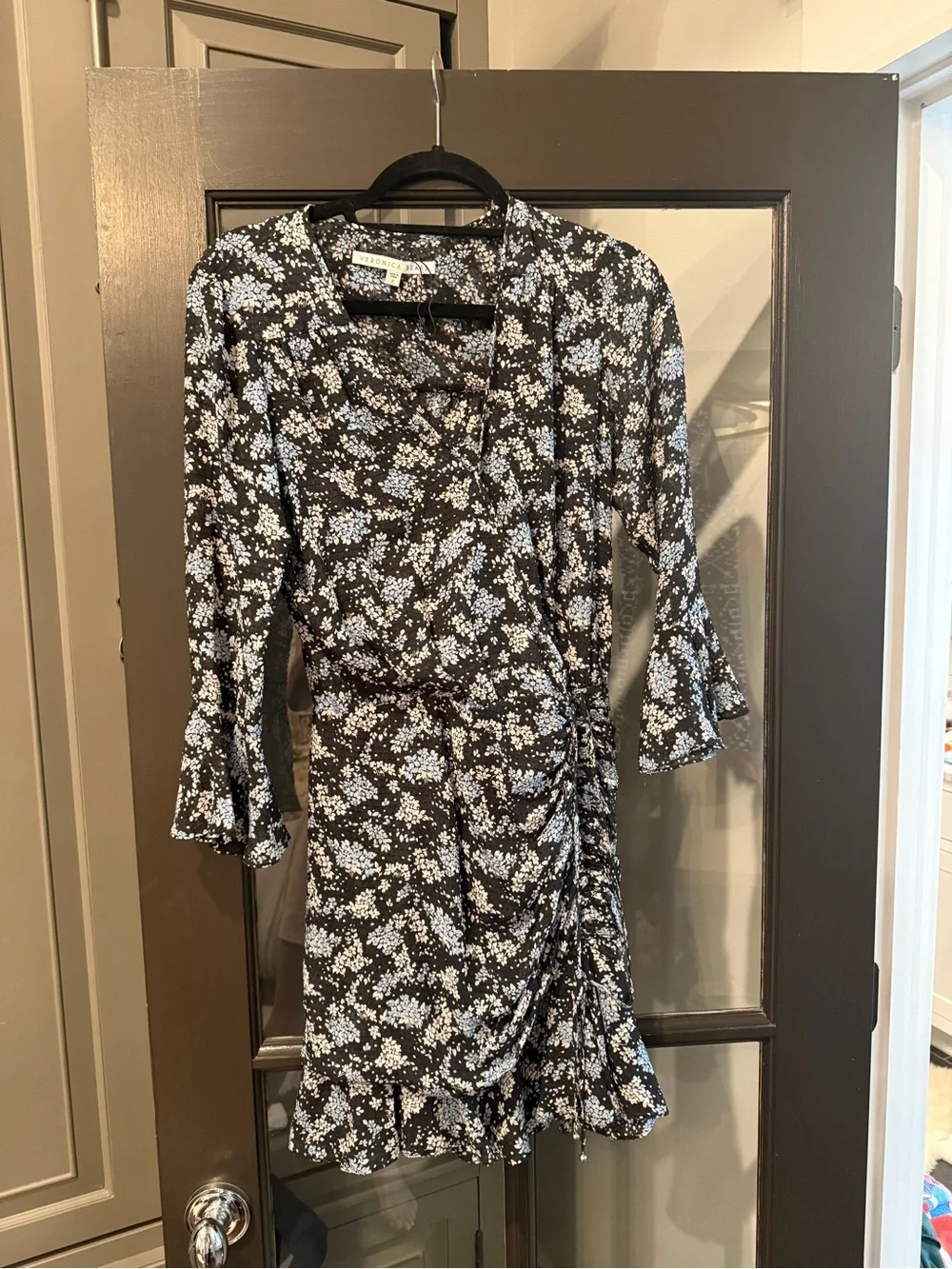 Veronica Beard Black and White Floral Mini Dress - Picture 4 of 5